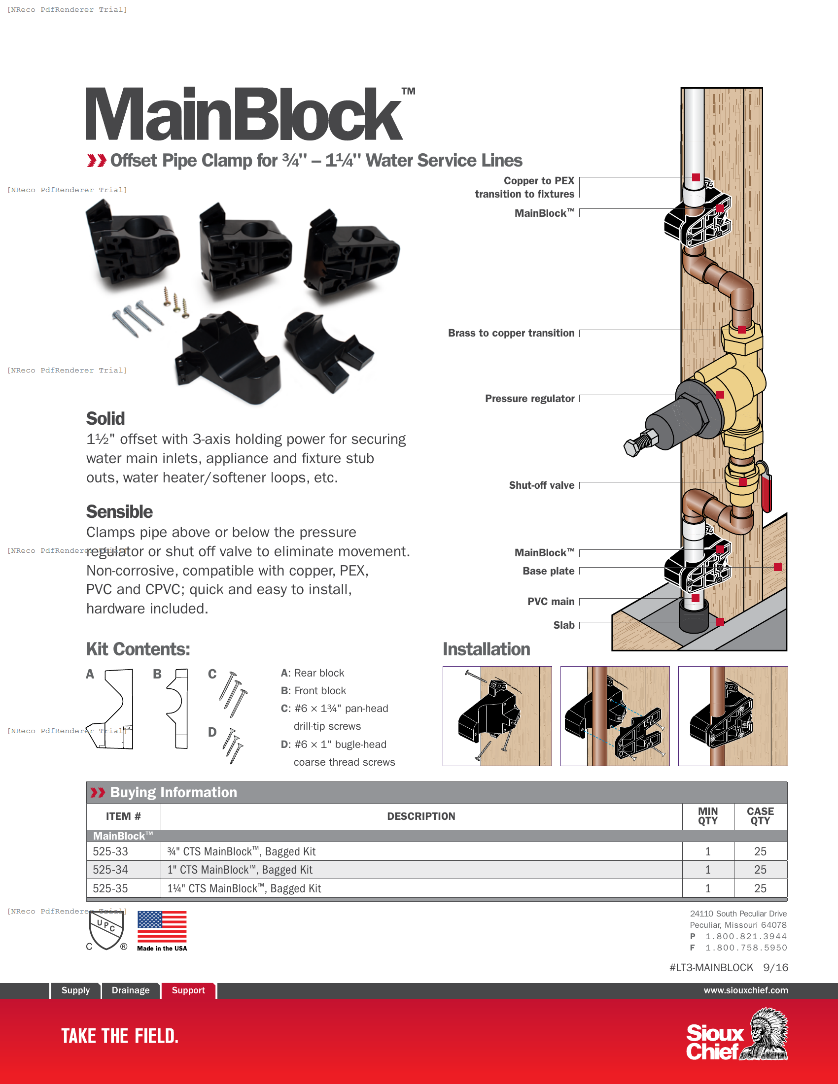 MAINBLOCK - PIPE CLAMP - BROCHURE.PDF Brochure Document